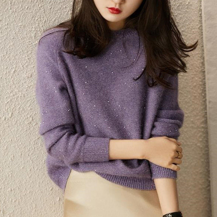 Knitted Sweater With Sequin Details