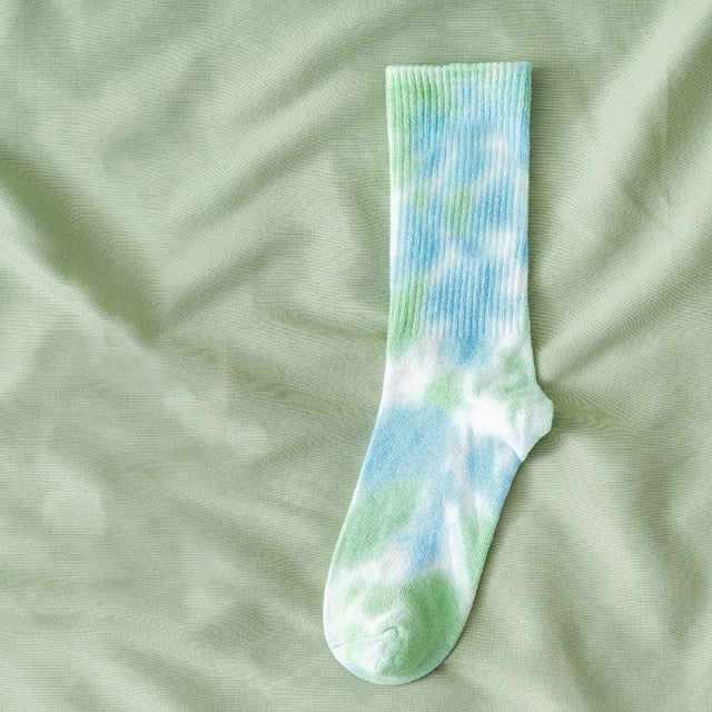 Multicolored Tie-Dye Socks