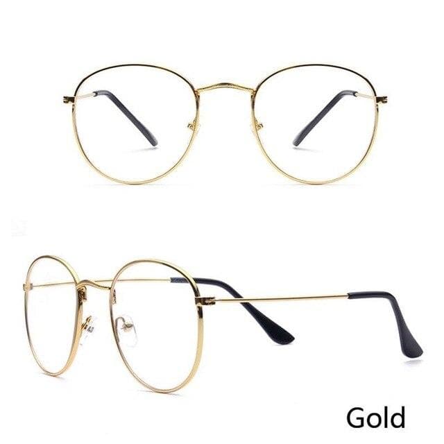Oval Frame Glasses - Asian Fashion Lianox