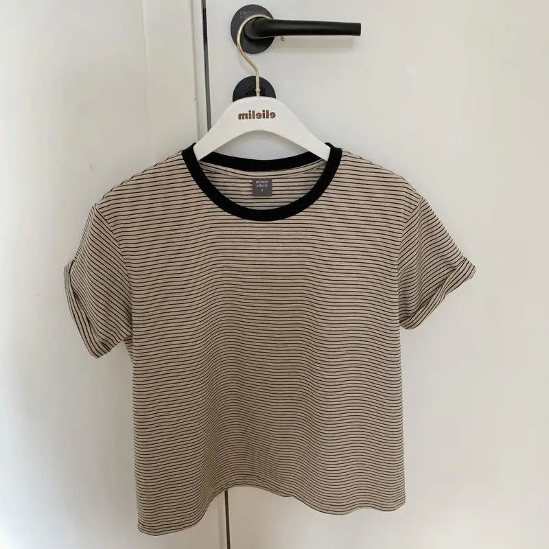 Striped O-Neck Tee