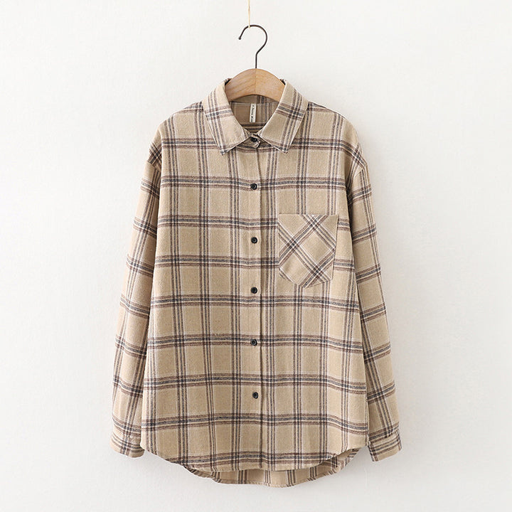Plaid Button-Up Shirt With Chest Pocket (M to 3XL!)