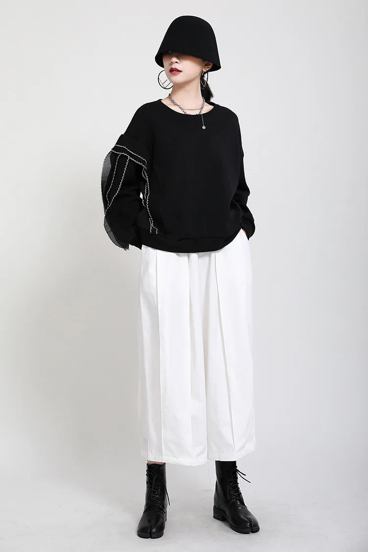 One Size: Oversized Wide-Leg Cozy Trousers