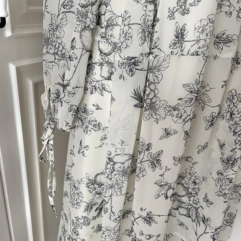 Floral Printed Chiffon Dress