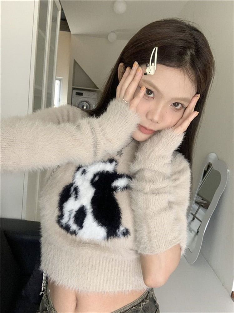 Cropped Bunny Pullover
