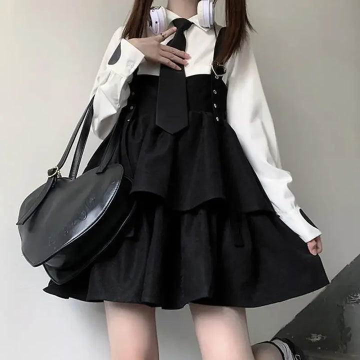 Cute Mini Dress Preppy Style