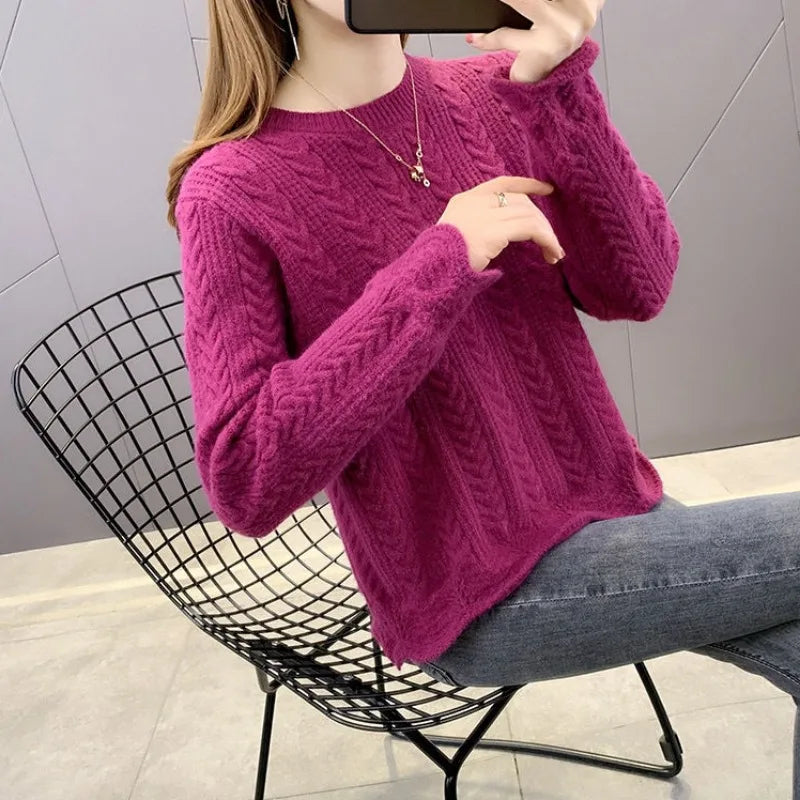 Cozy & Fluffy Knitted Pullover