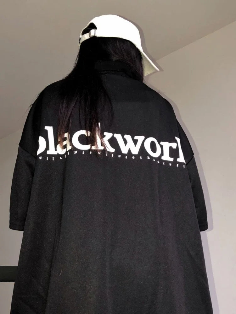 "BLACKWORK" Oversized Sweater