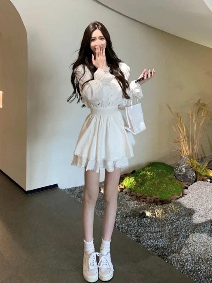 Delicate White Mini-Dress