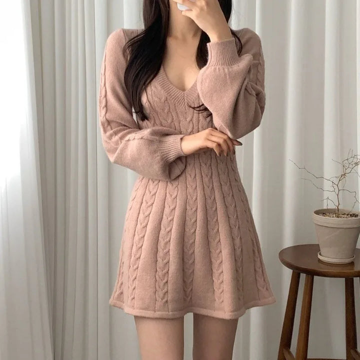 Elegant Knitted Mini Dress