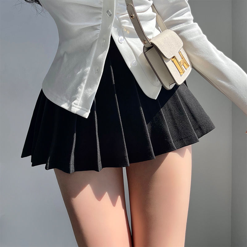 Pleated Mini Skirt With Under Shorts
