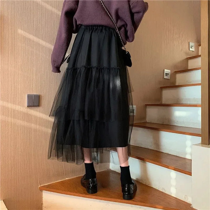 A-Line Mesh Skirt