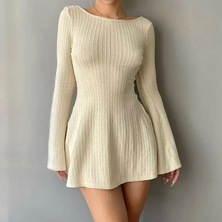 Knitted Backless Short Dress