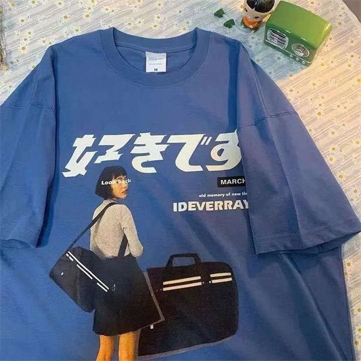Oversized T-Shirt With Girl Print