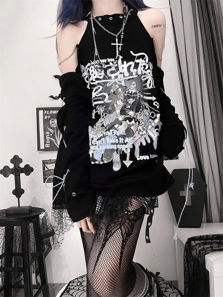 "Love In Chains" Anime Print Top