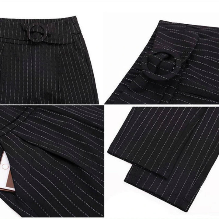 Elegant Fine-Striped Trousers