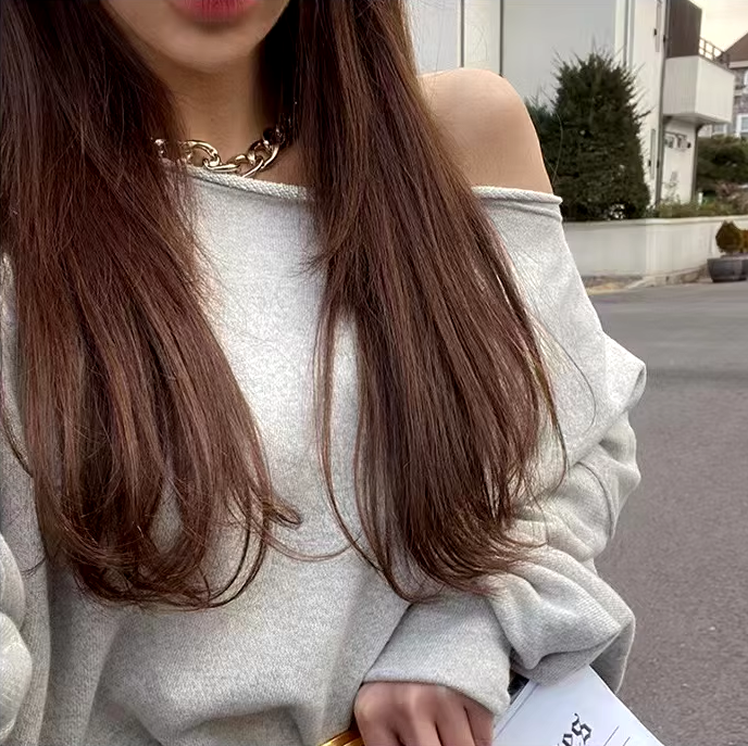 Oversized Sweater With Slash Neck