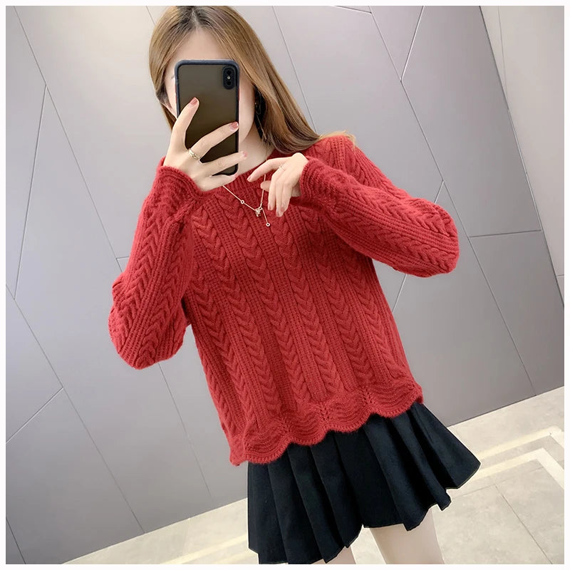 Cozy & Fluffy Knitted Pullover