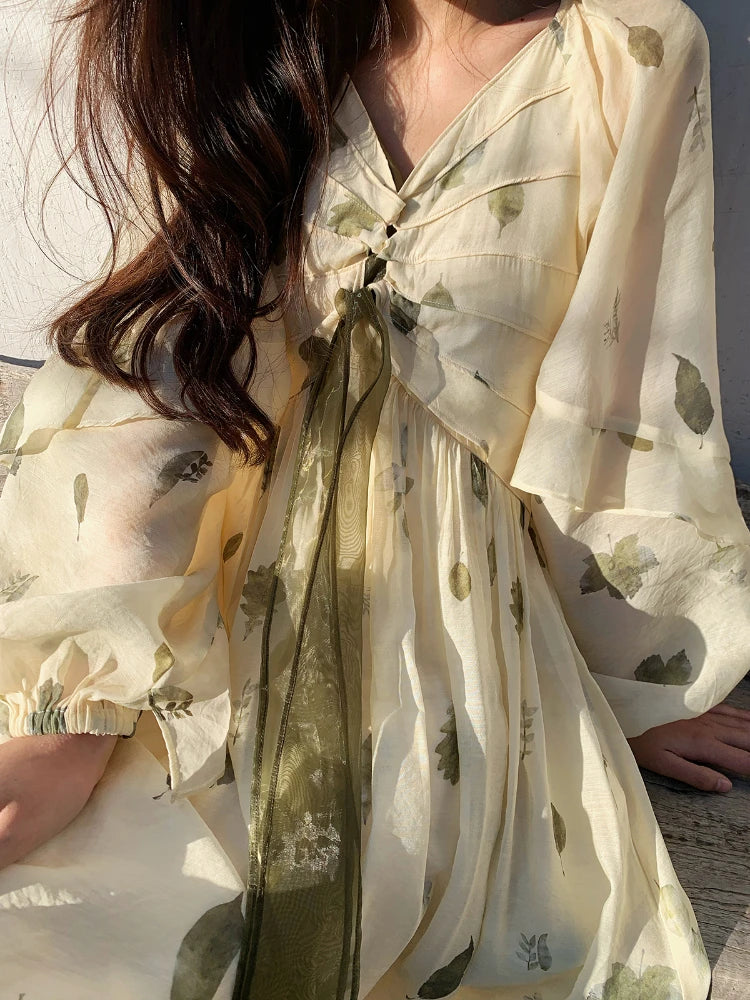 Floral Fairy Long Chiffon Dress