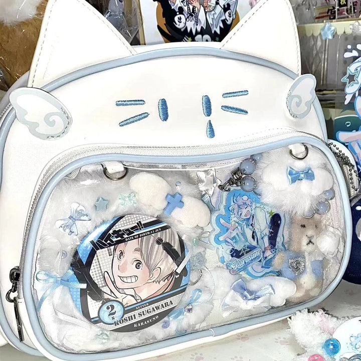 Kawaii Cat Bag With Clear Window