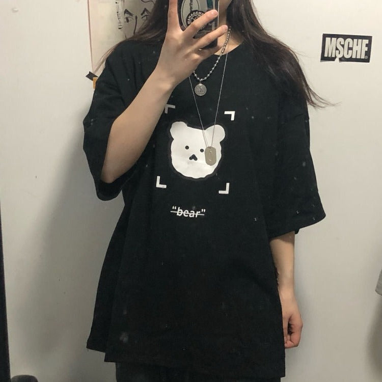 T-Shirt with Bear Print