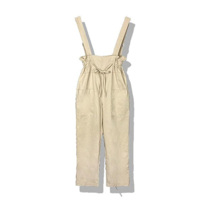 Paperbag Romper With Drawstring And Pockets