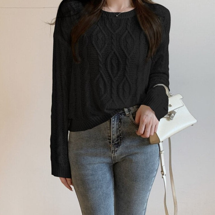 Structured Sweater With O-Neck