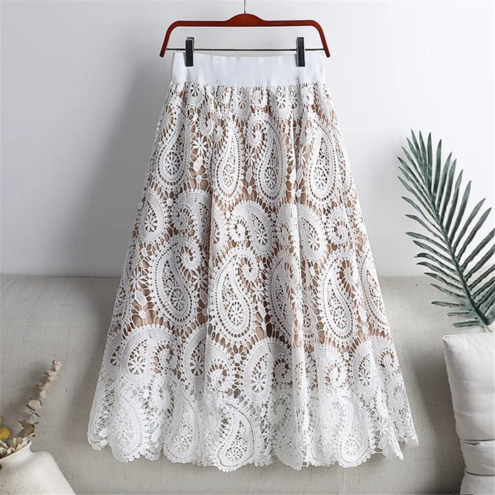 Pleated Lace Skirt (S - 5XL!)