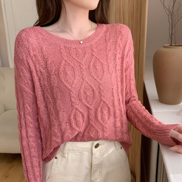 Structured Sweater With O-Neck