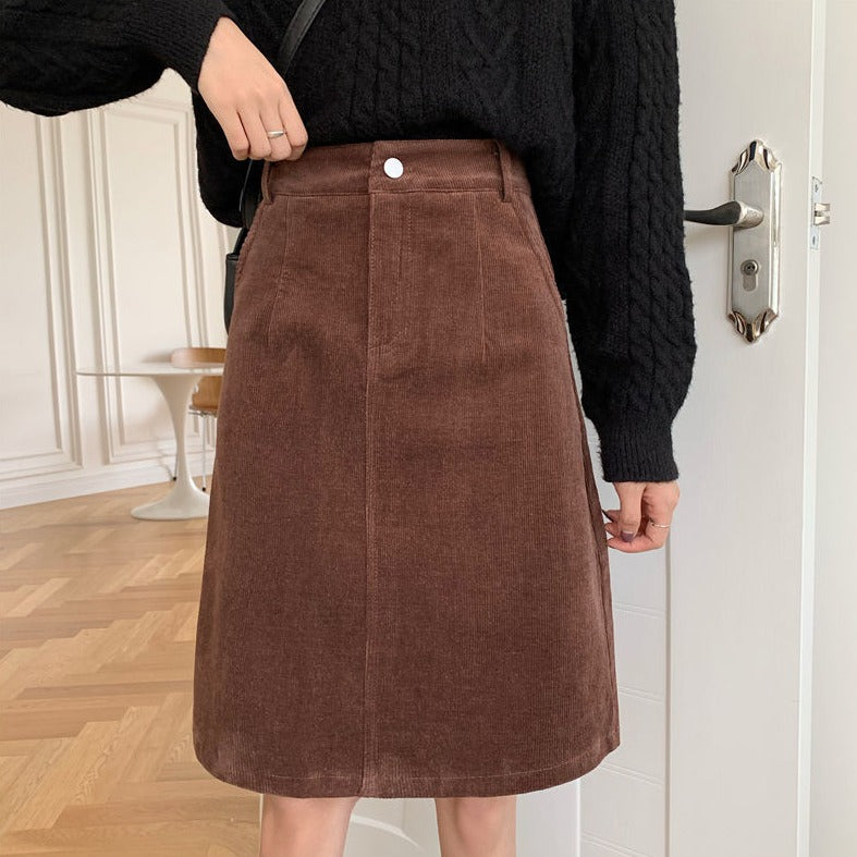 Midi Corduroy Skirt
