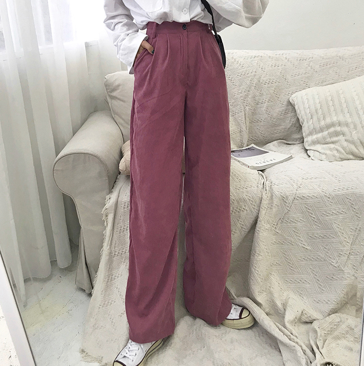 Wide-Leg Pants With Pockets And High Waist