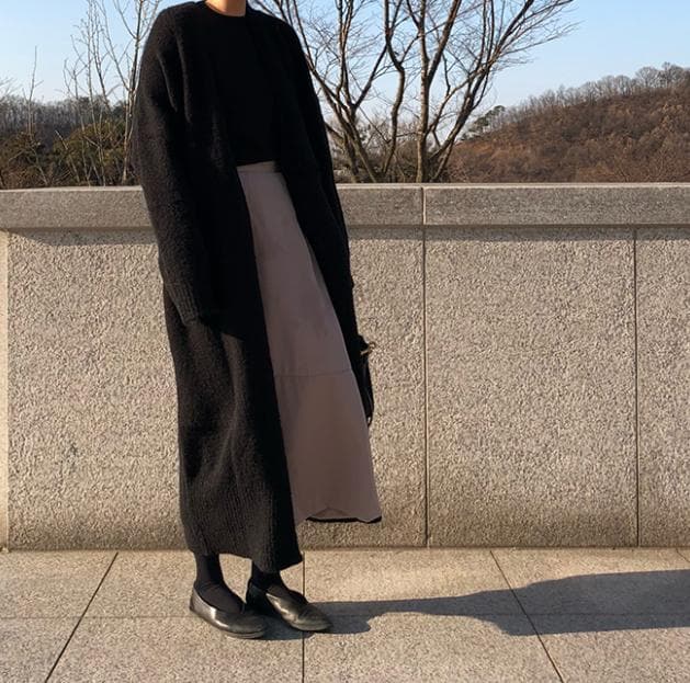Knitted Long Cardigan - Asian Fashion Lianox