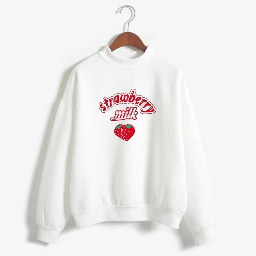 "strawberry milk" Longsleeve Shirt - Asian Fashion Lianox