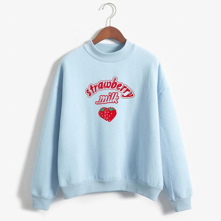 "strawberry milk" Longsleeve Shirt - Asian Fashion Lianox