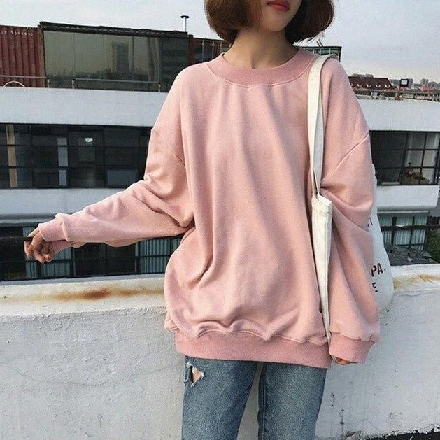 Basic Sweater With Overcut Shoulders