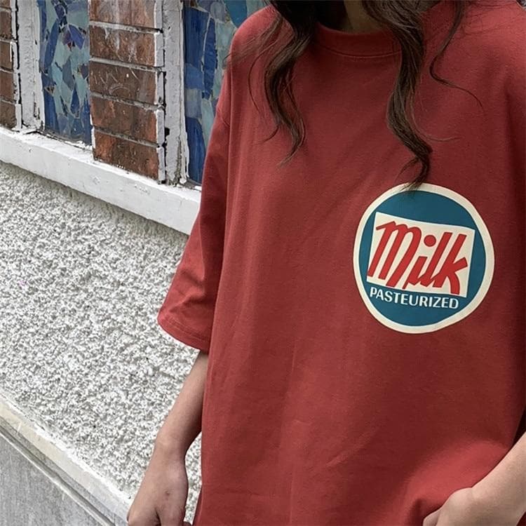 "Milk" T-Shirt - Asian Fashion Lianox