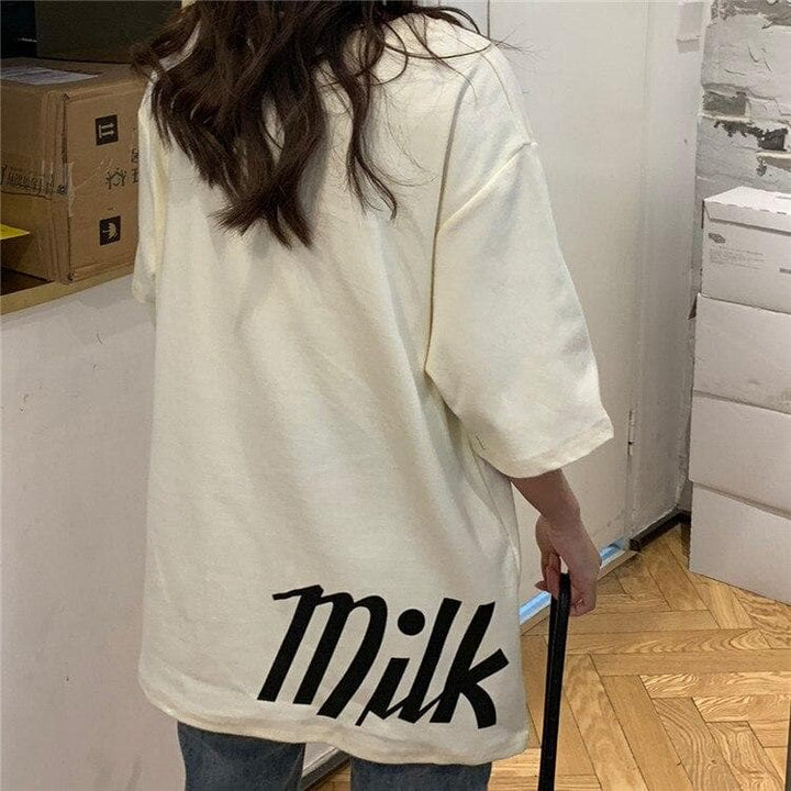 "Milk" T-Shirt - Asian Fashion Lianox