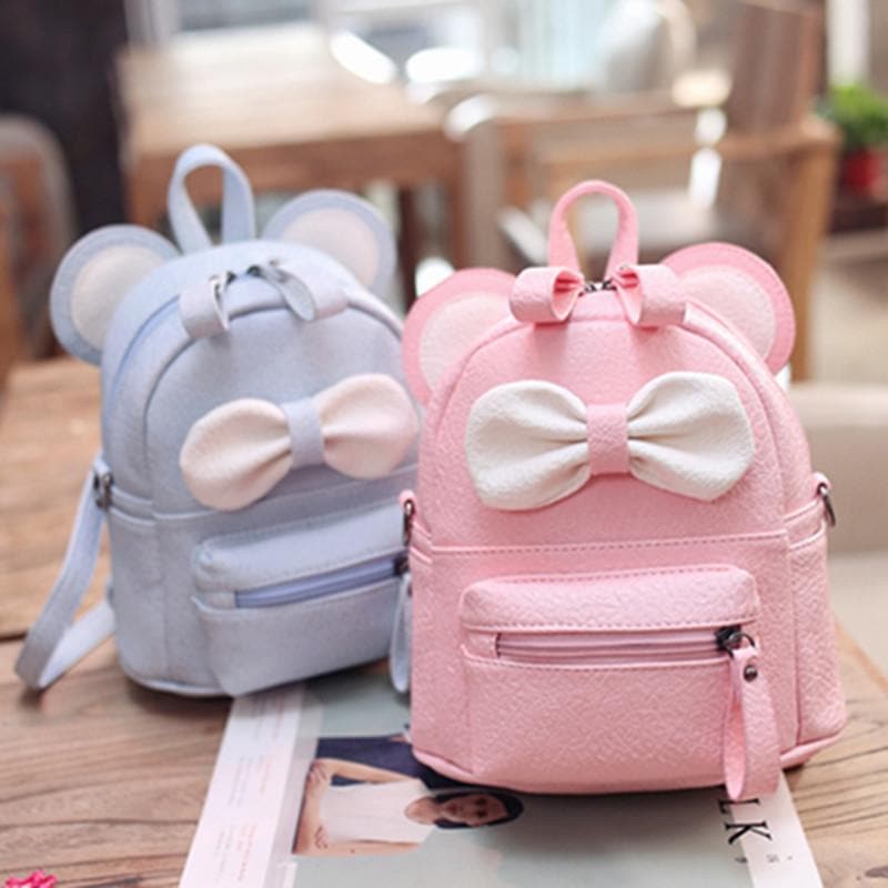 Cartoon Backpack With Bow - Asian Fashion Lianox