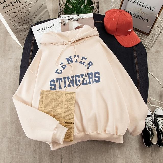 "CENTER STINGERS" Hoodie - Asian Fashion Lianox