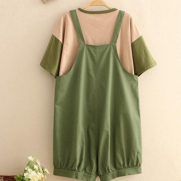 2-in-1 T-Shirt + Playsuit With Cat Pocket