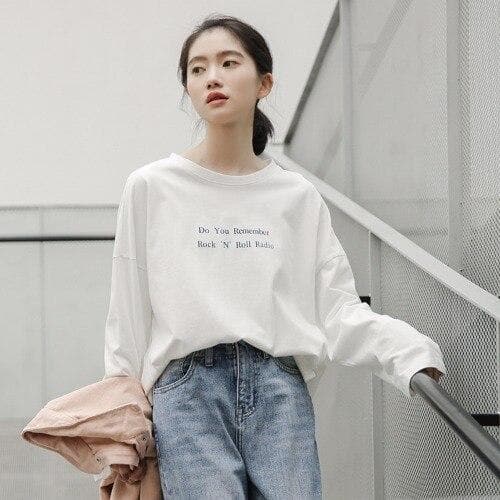"Do You Remember Rock 'N' Roll Radio" Sweatshirt - Asian Fashion Lianox