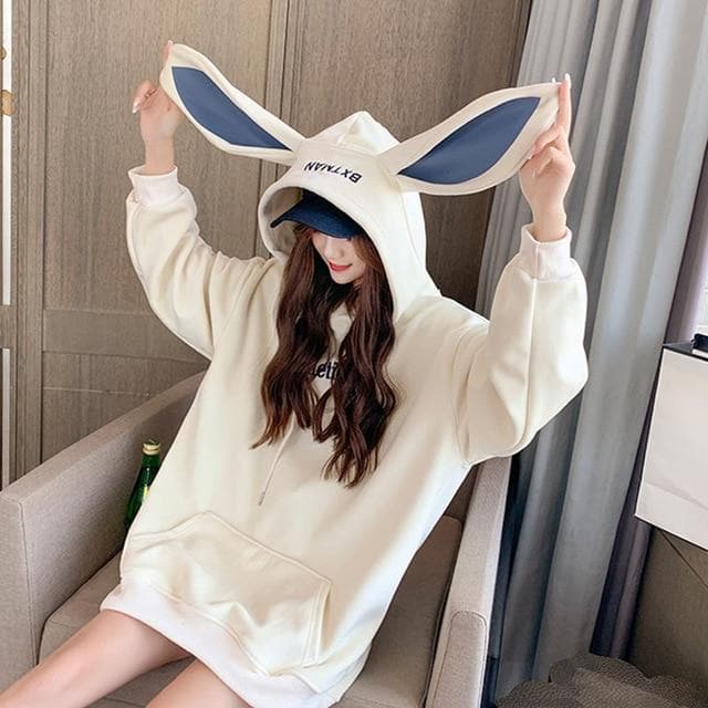 Bunny Ear Hoodie - Asian Fashion Lianox