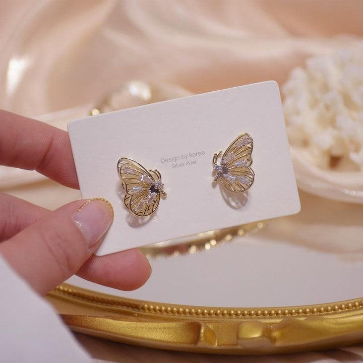 Butterfly Wing Stud Earrings -  Asian Fashion! - Shop Korean & Japanese Fashion on Lianox.