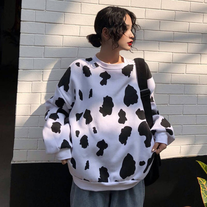 Sweater With Cow Pattern