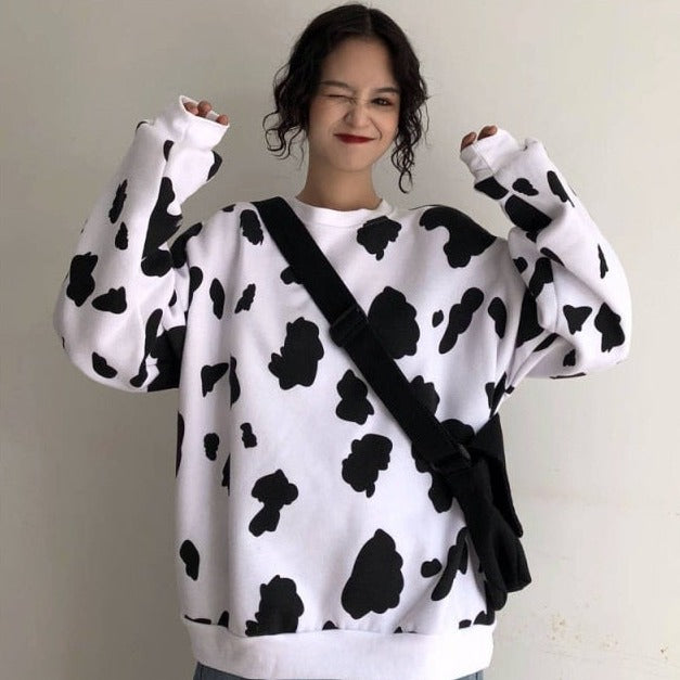 Sweater With Cow Pattern