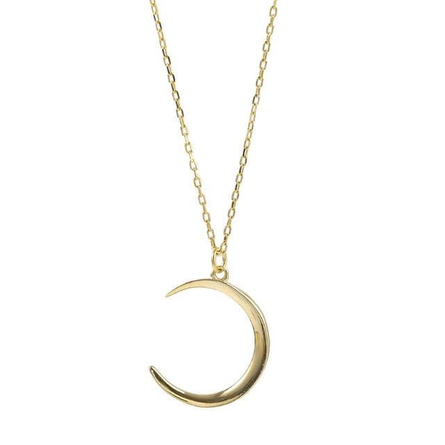 9ct gold clearance crescent moon necklace