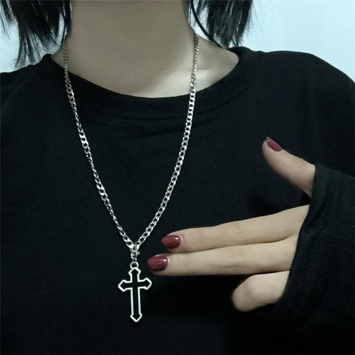 Cross Pendant Chain Necklace (3 Variants!) -  Asian Fashion! - Shop Korean & Japanese Fashion on Lianox.