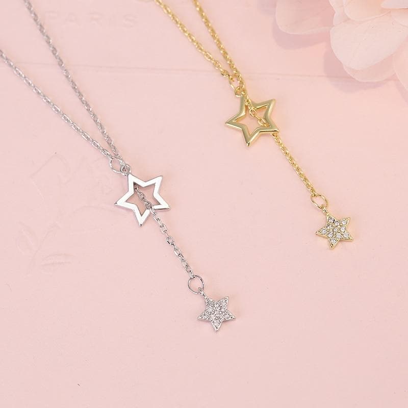 Star Necklace (Gold + Silver) - Asian Fashion Lianox