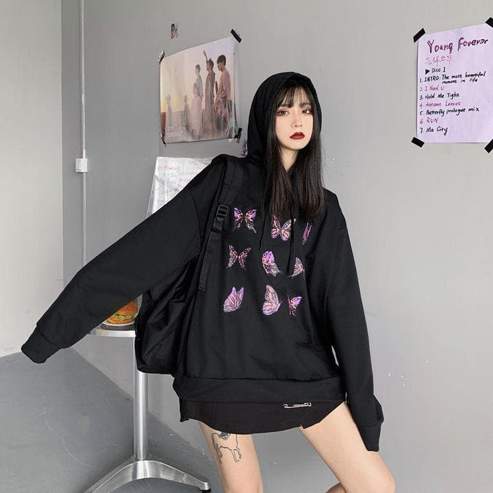 Butterfly Hoodie - Asian Fashion Lianox