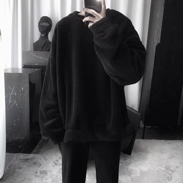 Soft Teddy Fleece Pullover - Asian Fashion Lianox