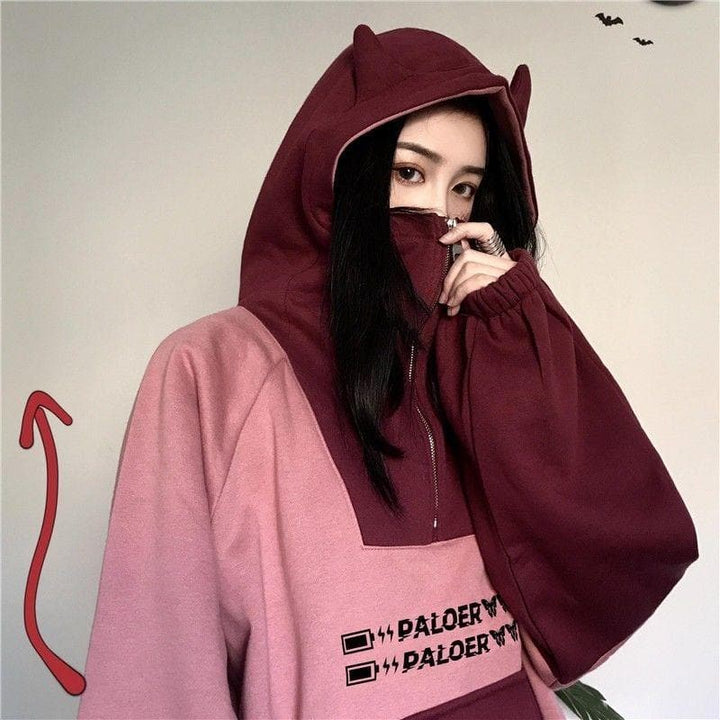 Hoodie/Windbreaker with Ears - Asian Fashion Lianox